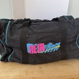 Vintage Olin Skis Bag 3 Duffle Duffel 24L x 12d x 12h Canvas Logo Embroidered